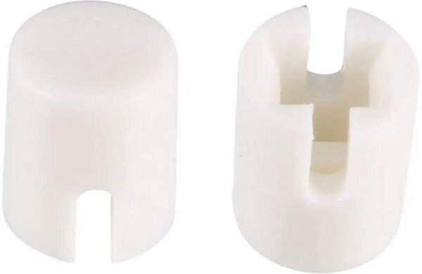 uxcell タクトスイッチプロテクターカバー プラスチック製 グレー 4.6x5.5mm 50個入り ホワイト