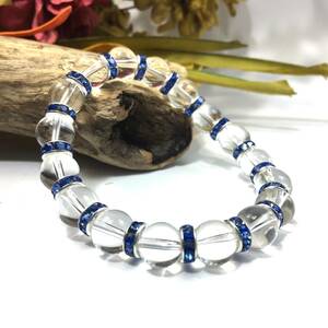  crystal Power Stone bracele natural stone breath 10mm men's * lady's ( long Dell : blue ) better fortune .. beads breath 