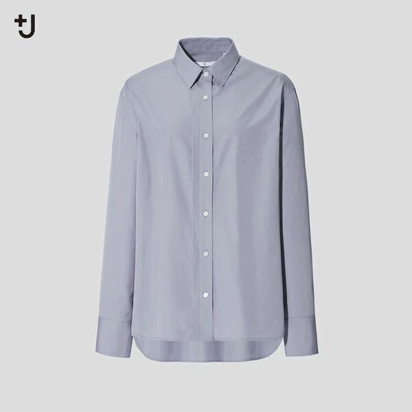 ユニクロ +J・スーピマコットンオーバーサイズシャツ/プラスJ/グレー