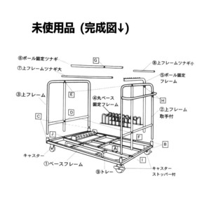 マルチボード専用収納台車 展示パネル PA621600Z [作品掲示・イベント 簡単設営・移設・収納]の画像2