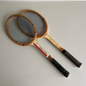 ヴィンテージ テニスラケット 木製 vintage 硬式 1970年代 DONNAY ドネー 2本セット SPALDING スポルディング テニス ラケット ドイツ wood