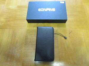 * unused iPhoneX case notebook type black leather leather *