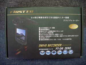 □□2304-210 スタート即決！FIRSTEC F.R.C. ドライブレコーダー FT-DR ZERO W ブラック 液晶一体型