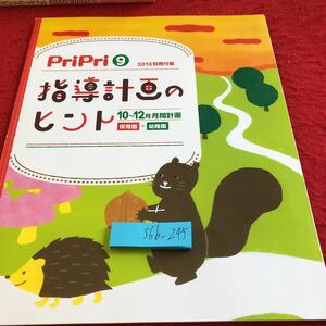 S6b-245 プリプリ 9 指導計画のヒント 2013年発行 別冊付録 10〜12月月間計画 保育園+幼稚園 世界文化社 ねらい 配慮 保護者支援 など