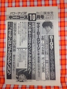 CN8785◆切抜き◇松田聖子田原俊彦◇広告・中二コース