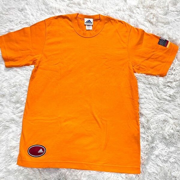 【90s】adidas Tシャツ オレンジ サイズM