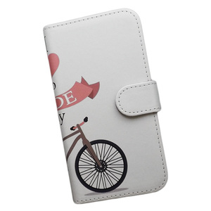 Galaxy Note20 Ultra 5G SC-53A/SCG06　スマホケース 手帳型 プリントケース 自転車 ロゴ ハート おしゃれ