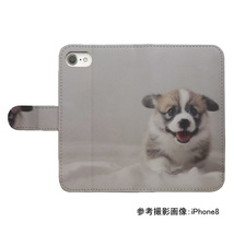 Galaxy Note20 Ultra 5G SC-53A/SCG06　スマホケース 手帳型 プリントケース 犬 動物 コーギー 子犬 かわいい_画像2