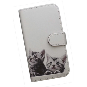 Galaxy A54 5G SC-53D/SCG21/SM-A546E　スマホケース 手帳型 プリントケース 猫 アメリカンショートヘア ねこ かわいい 子猫 動物