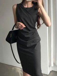  very popular lady's formal One-piece tight One-piece small is seen height is seen high waist wedding two next .. birthday Korea black L