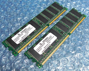 Infineon HYS64D32300GU-6-B (DDR-333/PC-2700U/256MB) [2枚組・計512MB]【管理:KF308】