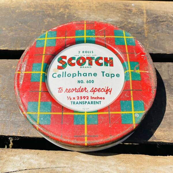 【1950s USA vintage】 SCOTCH テープ TIN缶