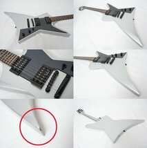 ★Cort★VX-2X Silver Metallic ミディアムスケール 変形ギター EMG-HZハムバッカー搭載モデル 2008年製★_画像10