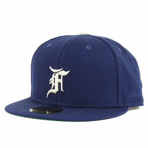 FEAR OF GOD ESSENTIALS フィアオブゴッド エッセンシャルズ NEW ERA Fロゴ ベースボールキャップ 59FIFTY FITTED ロイヤル 7 3/4(61.5cm)の画像1