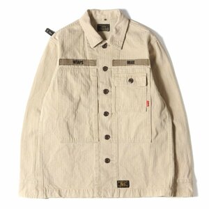 WTAPS ダブルタップス シャツ ヘリンボーン ミリタリーシャツ HBT LS 01 16AW ベージュ M トップス カジュアルシャツ 長袖