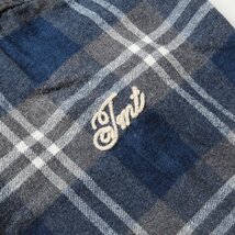 TMT ティーエムティー シャツ インディゴチェック ウエスタン ネルシャツ L/SL FLANNEL INDIGO CHECK SHIRT インディゴ グレー M_画像5