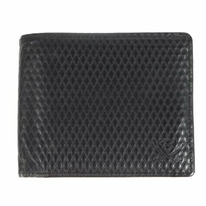 R.J.Ba-ru J Be diamond en Boss bok scarf leather folding in half wallet / purse black red FLAT HEAD Flat Head 