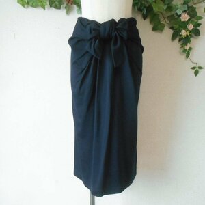  Iena IENA skirt 36 ribbon lady's made in Japan navy blue 