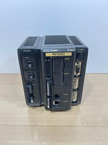 CV-X100A + CA-DC21E KEYENCE 画像センサ CV-X シリーズ 画像センサ/コントローラ　34Y3-24