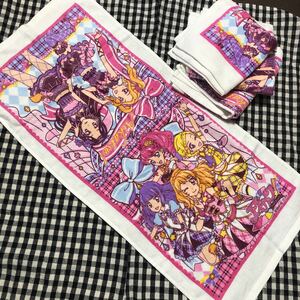 四枚セット　アイカツ　フェイスタオル　レア　綿100 タオル　福袋　廃盤