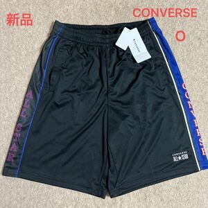 新品￥3960 CONVERSE バスパン O 黒 ハーフパンツ 短パン コンバース 速乾 ドライ プラクティス バスケット