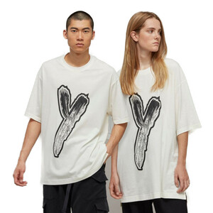 Y－３ ワイスリー グラフィックロゴ半袖Ｔシャツ ショートスリーブＴシャツ ストリートファッション メンズ MENS HY1272 WHITE XL