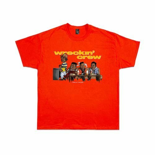 RAP ATTACK ラップアタック ロングスリーブＴシャツ ヒップホップ メンズ Fuckin'Jay × Rap Attack（Wreckin'Crew）L/S TEE ORANGE XL