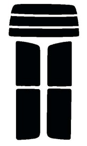 スーパーブラック　６％ 極厚　2層構造フィルム　トヨタ　グランビア　H1#　５ドア　前期　カット済みカーフィルム　リヤーセット　