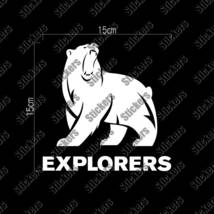 送料無料◆BEAR EXPLORERS ベアーエクスプローラ カッティングステッカー◆ホワイト｜15×15cm｜超防水 UVカット 屋外使用可【C049】_画像2