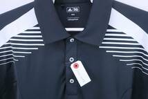 【感謝セール】【美品】adidas(アディダス) ハーフジップシャツ 黒 メンズ M/M ゴルフウェア 2302-0065 中古_画像3