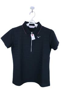 [ thanks sale ][ прекрасный товар ]MIZUNO( Mizuno ) рубашка-поло чёрный женский M Golf одежда 2301-0104 б/у 