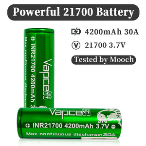 VAPE用 Vapcell original 21700 GREEN 4200mah 30A/40A 21700 INR リチウムバッテリー 新品 1本 