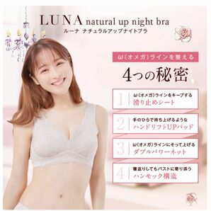 LUNA ナチュラルアップナイトブラ バストアップ バストケア ブラジャー ナイトブラ ノンワイヤー