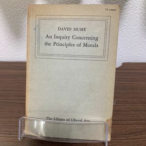 DAVID HUME An Inquiry Concerning the Principles of Morals/レア/洋書/1957年発行