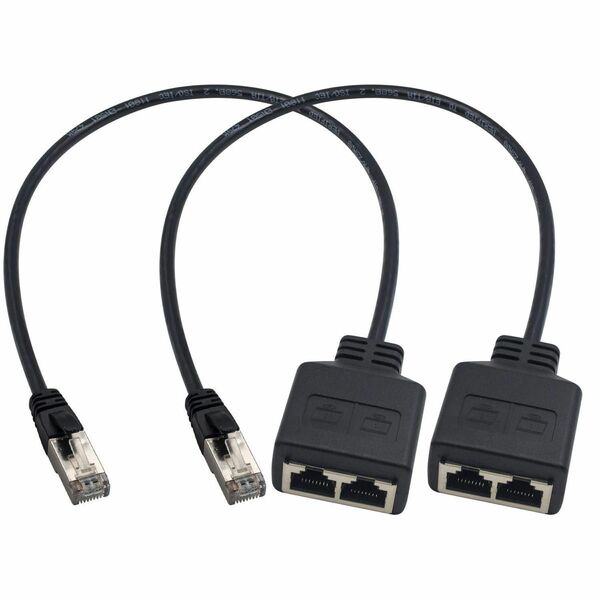 Duttek RJ45 LAN 延長 コネクタ、RJ45スプリッターイーサネット