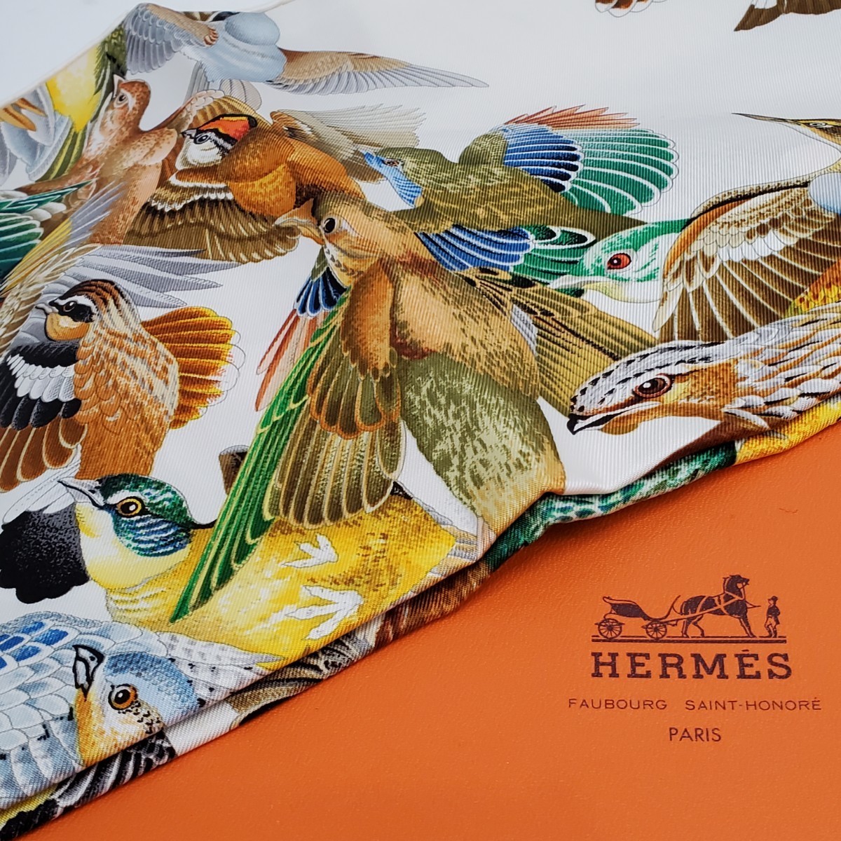 エルメス HERMES カレ 90 「L´intrus(侵入者)」鳥柄 abitur.gnesin