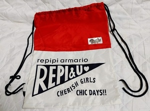 Сумка REPIPI ARMARIO LEPIPI NAP ZAG NAP SACK RUCKSACK RED X WHITE X LOGO