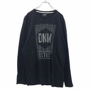 LIVERGY 長袖 プリント Tシャツ XL位 ブラック リバリー ロンT ロングTシャツ ビッグサイズ 古着卸 アメリカ仕入 a503-7394