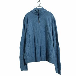 Calvin Klein ハーフジップ セーター M ライトブルー カルバンクライン プルオーバー 古着卸 アメリカ仕入 a504-5198