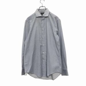 ckCalvinKlein 長袖シャツ M ホワイト ブルー カルバンクライン 柄シャツ 古着卸 アメリカ仕入 a504-5501