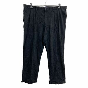 DOCKERS チノパン W42 ドッカーズ リラックスフィット タックパンツ ビッグサイズ ブラック 古着卸 アメリカ仕入 2304-178