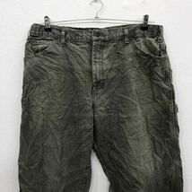 Dickies ワーク・ペインターパンツ W38 ビッグサイズ ディッキーズ カーキ オリーブ 古着卸 アメリカ仕入 2304-786_画像2