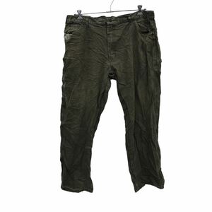 Dickies ワーク・ペインターパンツ W38 ディッキーズ ロゴ カーキ オリーブ 古着卸 アメリカ仕入 2304-818