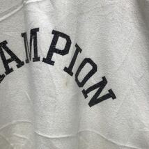 Champion スウェット トレーナー ウィメンズ XL グレー アイボリー ブラック ラグラン ロゴ チャンピオン 古着卸 アメリカ仕入 a504-5702_画像4