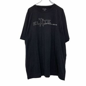 sport tek 半袖 プリント Tシャツ XL ブラック スポーツテック スポーツ アメフト ビッグサイズ 古着卸 アメリカ仕入 a504-5960