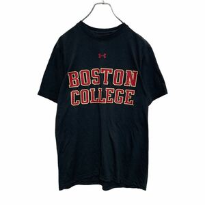 UNDER ARMOUR 半袖 プリント Tシャツ SMサイズ ブラック レッド アンダーアーマー スポーツ BOSTON COLLEGE 古着卸 アメリカ仕入 a504-6066