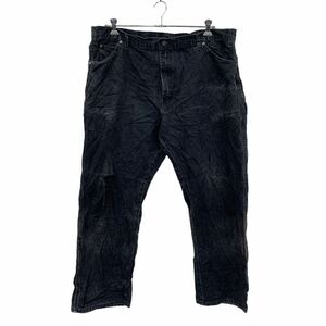 Dickies ワーク・ペインターパンツ W42 ディッキーズ ブラック ロゴ 古着卸 アメリカ仕入 2304-1768