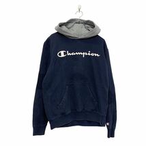 champion プリント スウェット フーディー S チャンピオン 切替 スポーツ 古着卸 アメリカ仕入 a504-6307_画像1