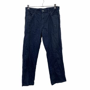 Dickies ワーク・ペインターパンツ W34 ディッキーズ ネイビー ロゴ 古着卸 アメリカ仕入 2304-1880