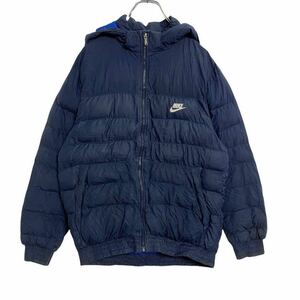 NIKE cotton inside jacket Kids XL 13-15yrs navy Nike sport outer old clothes . America stock a401-5521
